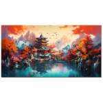 Uus saabumine 5D DIY Teemantmaal Fantaasia Imedemaa maastik Tikand Ristpistes Pilte kividest kodukaunistusega Full Round 20x40CM