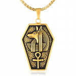 Anubis Life Signature Meeste Retro Kaelakee Koerapea Anka Cross Hip Hop Ripats Kaela kett Retro Risti Meeste Ripats Ehted kuld