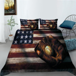 3D digitaaltr&uuml;kiga voodipesu, riigilipu muster, magamistoa tekikott, padjap&uuml;&uuml;r, &uuml;he-/kaheinimesevoodi, t&auml;issuuruses kodukaunistus US Twin 173x218cm