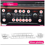 BMW 5/6/7 series F01 F02 F06 F07 F10 F11 F12 F13 air conditioner heater button keycap repair kit switch button cover Black  11PCS