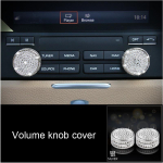 Car Styling Silver Steering Wheel Volume Ring Window button Trim for Porsche Panamera Cayenne Macan Car Interior Color Silver black