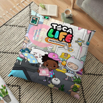 Toca Life World padjap&uuml;&uuml;r Toca Boca padjap&uuml;&uuml;r kodutoolile Lastetoa pehme dekoratiivne padjap&uuml;&uuml;r 45*45cm 15