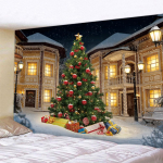 J&otilde;uluprindimustriga gobel&auml;&auml;n J&otilde;ulutoa seinakaunistus Taustadekoratsioon Kangas J&otilde;ulupuu pidu Kodukaunistus Gobel&auml;&auml;n 100x75cm