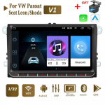 Uus 2 Din autoraadio Android multimeediumipleier Carplay Auto jaoks VW Volkswagen Golf Polo Tiguan Passat b7 b6 SEAT Leon Skoda Octavia 1+16GB