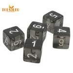 Kuuepoolsed akr&uuml;&uuml;l t&auml;ringud - 5 tk, kergesti loetavad 16 mm numbrid, vastupidavad kerged mustad pooll&auml;bipaistvad t&auml;ringud lauam&auml;ngude jaoks 16mm