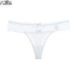 Naiste pitsist alusp&uuml;ksid madala k&otilde;rgusega aluspesu G-String hingav pesu Temptation tikandid intiimsed M valge