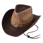 Kauboi m&uuml;tsid, naine, l&auml;&auml;nepoolne laia &auml;&auml;rega Fedora m&uuml;ts trossiga metallist h&auml;rjapeaga ehtsast nahast m&uuml;ts Jazzi ratsutamism&uuml;tsid meestele 56-58cm