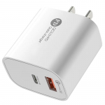 PD 25 W USB laadija kiirlaadija 3.0 kiire telefonilaadija adapter, Tyep-C iPhone'i iPadi jaoks Huawei Xiaomi Samsung US valge