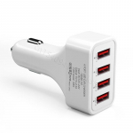 4 pordiga USB autolaadija 30w kiire 6a mini kiirlaadimine iPhone 11 jaoks Xiaomi Huawei mobiiltelefoni laadija adapter autos With Box valge