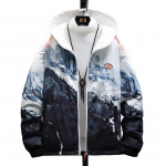 Talvejope Meeste jakk Noorte meeste vabaaja kapuutsiga soe puuvillane jope M