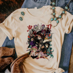 Demon Slayer t-s&auml;rk naiste harajuku t-s&auml;rk t&uuml;druku graafiline naljakas riietus M