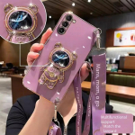 Crossbody Lanyard Quicksand space karu katte&uuml;mbris iPhone'ile 15 14 13 12 11 Pro Max Samsung S23 S22 Ultra S21 S20 FE A14 A23 A24 A54 A34 A33 A53 iphone 15 roosa