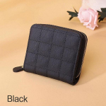 Naiste PU-nahast l&uuml;hikesed rahakotid Naiste ruudulised rahakotid Nubukist kaardihoidjaga rahakott V&auml;ike lukuga rahakott m&uuml;ndikotiga naistele must