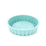 Silikoonist &uuml;mmargused pannikoogid K&uuml;psetusvormid meisterdage maasikakoogid, k&otilde;rge temperatuurikindlad k&ouml;&ouml;gi silikoonvormid sinine