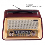 Puidust retro kaasaskantav juhtmevaba Bluetooth k&otilde;lar HiFi stereo AM/FM raadio vastuv&otilde;tja USB TF AUX MP3 klassikalises stiilis helikast pruun