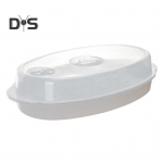 Aurutatud kalataldrik l&auml;bipaistva kaanega Mikrolaineahjus kasutatav kalaaurutamisn&otilde;u koduk&ouml;&ouml;gi jaoks valge