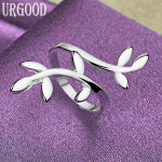 925 h&otilde;bedane lehekujuline reguleeritav s&otilde;rmus kingitus moodsate ehete jaoks Adjustable opening