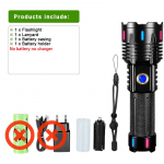 80000LM &uuml;liv&otilde;imas laetav taskulamp 800 W LED suure v&otilde;imsusega LED taskulambid 3000 M pikamaa taskulamp taktikaline latern Without battery must