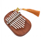 Kalimba miniklaver 8 klahviga kaasaskantav muusikainstrument Kalimba p&ouml;ialklaver koos h&auml;&auml;lehaamriga 10.5x7.5x2.6cm pruun