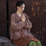 Johnature naiste hiina stiilis s&auml;rgid &uuml;hev&auml;rvilised pikkade varrukatega n&ouml;&ouml;biga s&uuml;gisene vintage puuvillane lina naiste s&auml;rgid topid One Size kohv