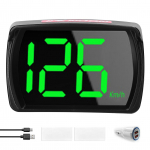 KKNOON auto peaekraan KMH MPH GPS digitaalne spidomeeter suure LED-ekraaniga autolaadijaga Set 1 must