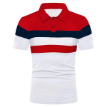 Meeste l&uuml;hikesed varrukad, kolm triipu rinnal, v&auml;rviblokeeritud mood, piiri&uuml;lesed meeste rev&auml;&auml;rid, piiri&uuml;lesed l&uuml;hikesed varrukad S tumesinine v&auml;rv