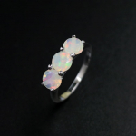 Lihtne opaals&otilde;rmus 925 Sterling h&otilde;be &uuml;mmargune 6 mm naturaalne v&auml;rviline v&auml;&auml;riskivist peen ehe naistele kena kingitus 2024 uustulnuk us ring size 6# valge