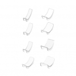 8 tk/komplekti r&otilde;nga suuruse reguleerija matt l&auml;bipaistev n&auml;htamatu mitte&auml;rritav korduvkasutatav pehme libisemisvastane erineva suurusega r&otilde;nga suurust v&auml;hendav matt r&otilde;nga kaitse