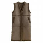 XITAO tasku &uuml;herealised &uuml;herealised vestid &uuml;hev&auml;rvilised lahtised vabaaja varrukateta mantel K&otilde;ik sobivad DMJ3474 One Size must