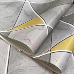 3D geomeetriline must kuldsete triipudega Kooritav ja kleepuv tapeet Isekleepuv kontaktpaber Eemaldatav veekindel tapeet m&ouml;&ouml;bli renoveerimiseks 45cm*200cm