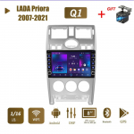 Icreative 2 dini autoraadio multimeediumivideopleier LADA Priora 2007-2021 jaoks koos nupunupuga Android GPS-navigatsioonis&uuml;steem Carplay 2+32GB 1+16GB must