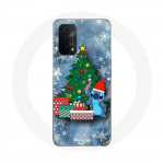 &Uuml;mbris Oppo A74 5G Merry Christmas Stitch Snow jaoks