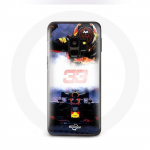 &Uuml;mbris Samsung Galaxy S9 Formula 1 Max Verstappen F1 Driveri jaoks, must punane ja kollane