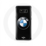 &Uuml;mbris Samsung Galaxy S8 BMW Logo mustal taustal