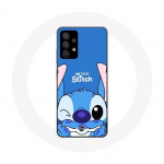 Coque pour Samsung Galaxy A13 4G / A13 4G Lite Stitch mignon fond bleu