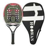 HOOWAN CHARIOT rannatennisereket KLC Fiber Professionaalne s&uuml;siniku raam elastne EVA s&uuml;damikuga kare pind 20 mm profiiliga kaevu tasakaal Racket+Bag