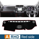 Toyota Land Cruiser Prado 150 FJ150 2010-2017 2018 jaoks Auto armatuurlaua kate Armatuurimatt P&auml;ikesekaitse libisemiskindel alus Tarvikud A Black Side LHD white