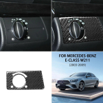 Mercedes W211 Benz E-klassi 2003-2009 jaoks S&uuml;sinikkiust Auto Esitulede L&uuml;liti Nupu Kleebise Raami Sisekate Autotarvikud gray
