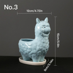 Armas Alpaka lillepott keraamiline mahlane pott Loomade istutusmasin Kodukaunistused T&ouml;&ouml;laua kaunistused Bonsai taimepoti aiakaunistus No.1