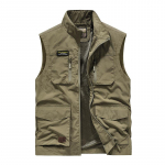 Meeste mitme taskuga kalastusvest vabaaja suures suuruses pildistamisvest Meeste p&uuml;stkraega vest XXL khaki