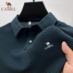 Tipptasemel tikitud CAMEL Ice Silk elastne polos&auml;rk Uus suvine T-s&auml;rk Moodne hingav &auml;ri l&uuml;hikeste varrukatega luksuslik top L