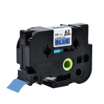 Yance 2PCS etiketilint, mis &uuml;hildub Brother P-touch TZe teibiga 24 mm must sinistel TZe-551 TZe551 siltidel P touch etiketiprinteri jaoks black on blue