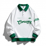 Meeste POLO kampsun Retro rev&auml;&auml;riga lahtine dressipluus XXL valge