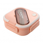 1 komplekt 1300 ml Bento Box mikrolaineahjus lekkekindel toiduklassi &otilde;pilastele 3 restiga l&otilde;unakohver koos s&ouml;&ouml;giriistadega igap&auml;evaseks kasutamiseks roosa