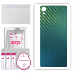 apgo Protective Skin Sticker for the back compatible with Sony Xperia X Performance, Wrap Film, Foil, Vinyl - Pattern Carbon Chameleon CAKA1