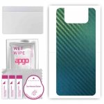 apgo Protective Skin Sticker for the back compatible with Asus Zenfone 7 ZS670KS, Wrap Film, Foil, Vinyl - Pattern Carbon Chameleon CAKA1