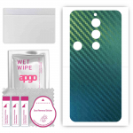 apgo Protective Skin Sticker for the back compatible with ZTE Nubia Red Magic 8S Pro, Wrap Film, Foil, Vinyl - Pattern Carbon Chameleon CAKA1