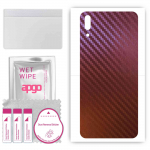 apgo skin sticker film foil vinyl for the BACK compatible with Huawei Enjoy 9, scratch-resistant, easy to install - Carbon Chameleon CAKA5