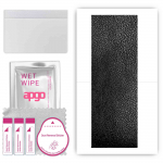 apgo Protective Skin Sticker for the back compatible with Huawei Mate Xs, Wrap Film, Foil, Vinyl - Pattern Black Leather