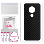 apgo Protective Skin Sticker for the back compatible with Nokia 6.2, Wrap Film, Foil, Vinyl - Pattern Carbon Black